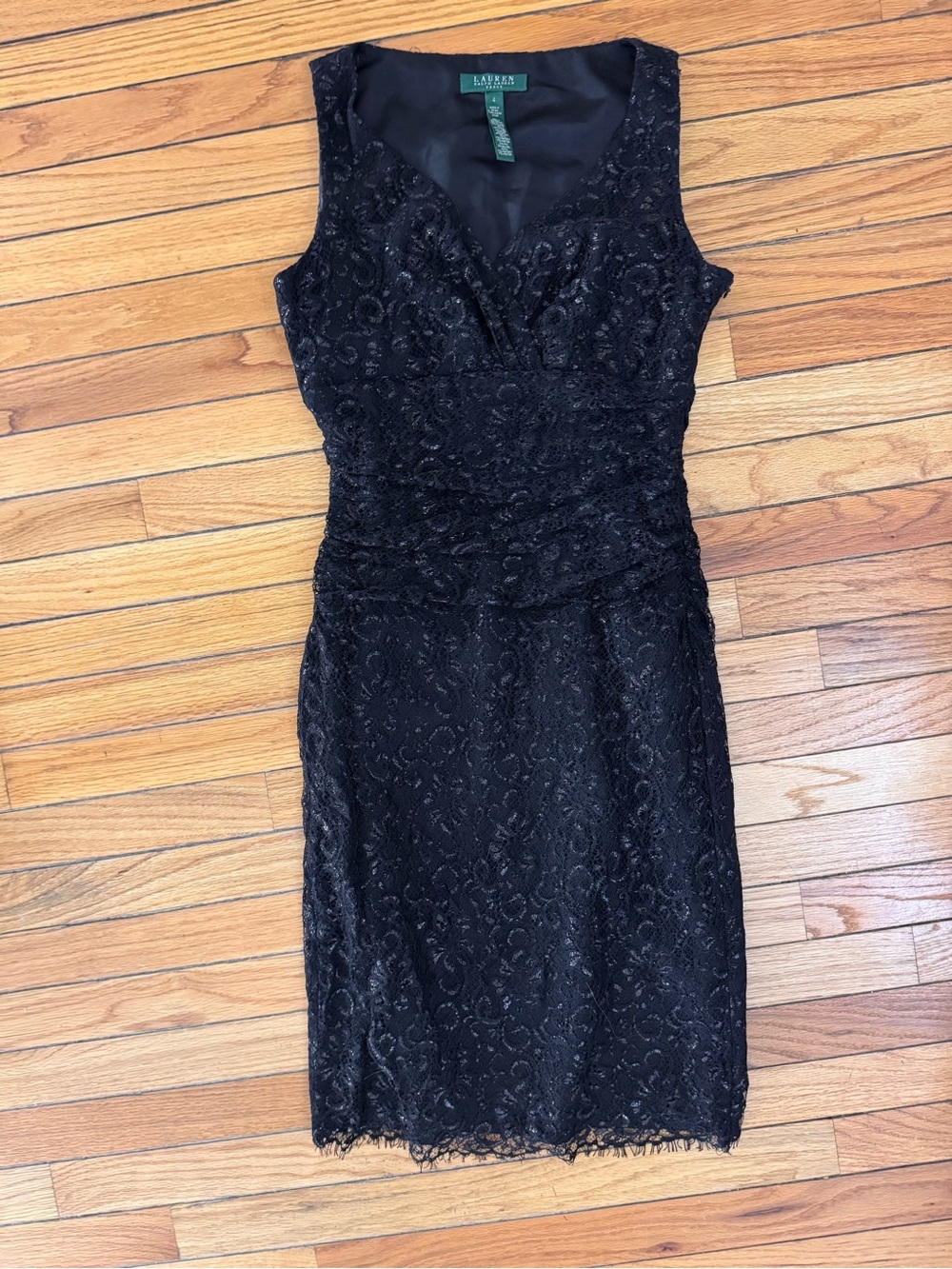 Lauren Ralph Lauren Black Lace Midi Dress